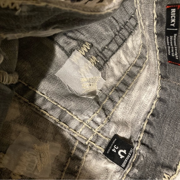 SOLD! NWT! Rare! Ricky Super T in “IMMORTAL OUTSIDER” wash 34x34 True Religion - Picture 6 of 14